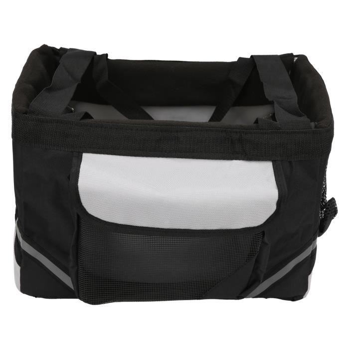 Goldmiky Panier de Vélo, Amovible Vélo Guidon Panier, Cycle Avant Toile Panier Transporteur Sac Pet Carrier en Alliage d'Aluminium pour VTT, Pique-Nique, Shopping, Petit Animal Domestique (Noir