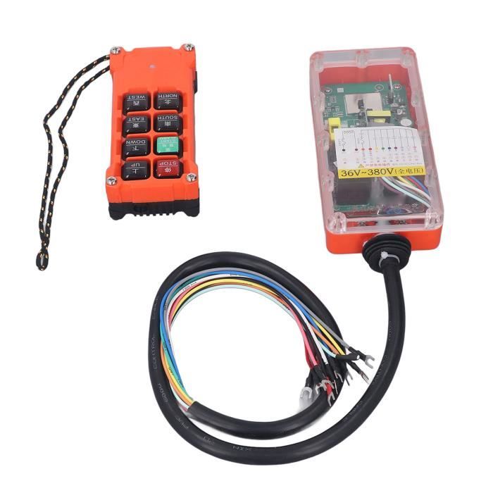 Télécommande Sans Fil Industrielle Pour Grue - 2 émetteurs, 1 Récepteur HS-4, Portée 100 M, étanche