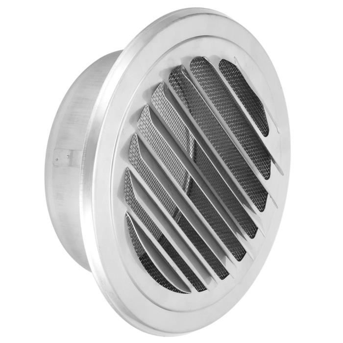 HURRISE Couvercle de ventilation plat Grille Plate de Tuyau de Ventilation  Hotte d'Évent de Conduit en Acier Inoxydable 304 125mm