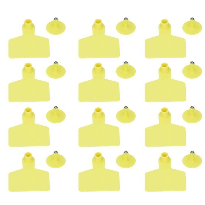 MINYULUA Lot De 100 étiquettes Vierges Pour Oreilles De Cochon Avec Applicateur Detiquettes Doreille Et Delevage