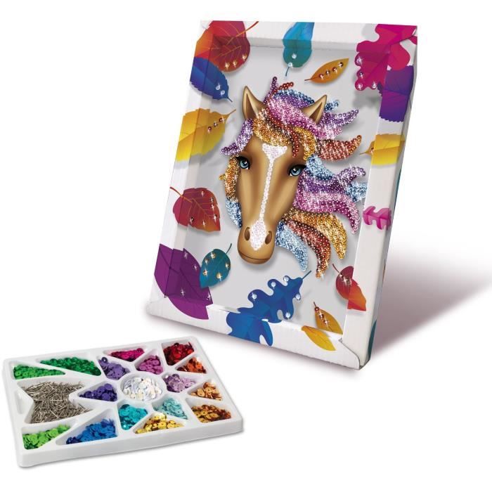Kit loisir créatif - Cheval - Sequins - Pour enfant à partir de 7 ans