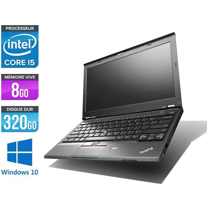 Pc portable Lenovo X230 - i5 - 8 Go - 320 Go - 12.5 - Win 10 - Lenovo