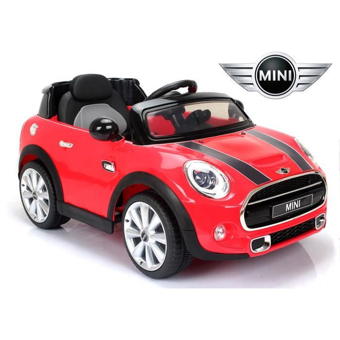 Mini Cooper S Vehicule Electrique Pour Enfant Et Bebe Rouge Cdiscount Jeux Jouets