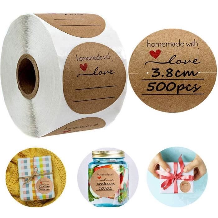 500 Étiquettes Autocollantes Pour Bocaux - Motif Floral - 3x5 Cm - Idéal Cuisine Et Cadeaux