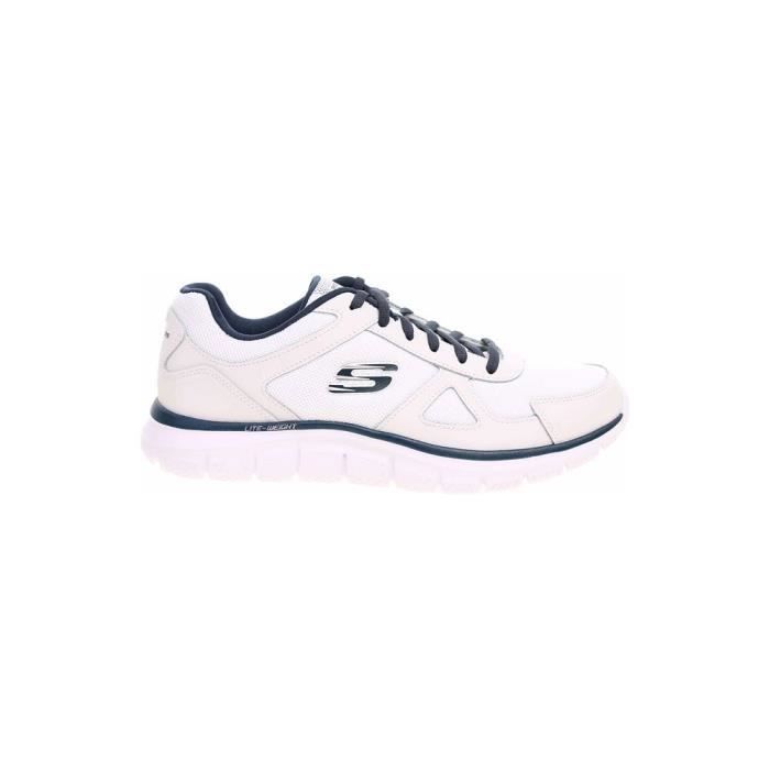 Skechers Baskets Skechers Track Scloric - SKECHERS - Homme - Blanc - Lacets - Plat - Synthétique