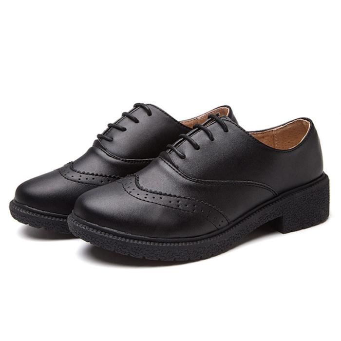 EOFK femmes chaussures richelieu femme chaussures plates automne printemps  femmes Oxfords cuir véritable complet noir plat burea - Achat / Vente  richelieu - Soldes sur Cdiscount dès le 20 janvier ! Cdiscount