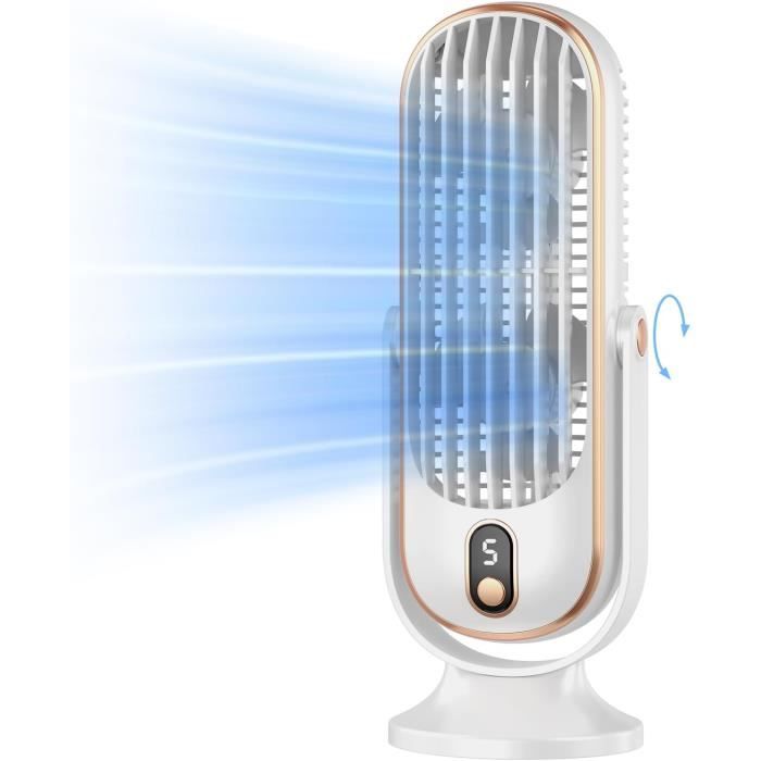 Ventilateur de Bureau - NO BRAND - Modèle Colonne - 5 Vitesses - Silencieux - USB Rechargeable - No Brand