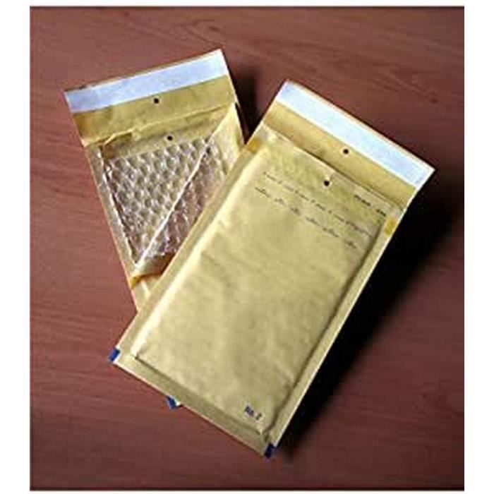 Lot De 10 Enveloppes à Bulles Noires D/4 – Format 180x260 Mm Intérieur | Papier Kraft, Bulles 10 Mm, Protection Optimale