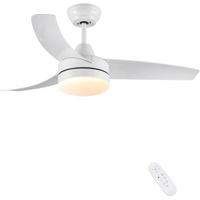 Ventilateur De Plafond électrique Avec Lumières Et Télécommande - Couleur Noir