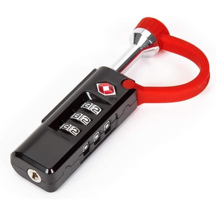 Agence Tous Risques Lot De 3 Cadenas TSA Pour Valise - Code à 3 Chiffres, Arceau Souple - Marque AGT Sécurité Bagage Aéroport Tsa