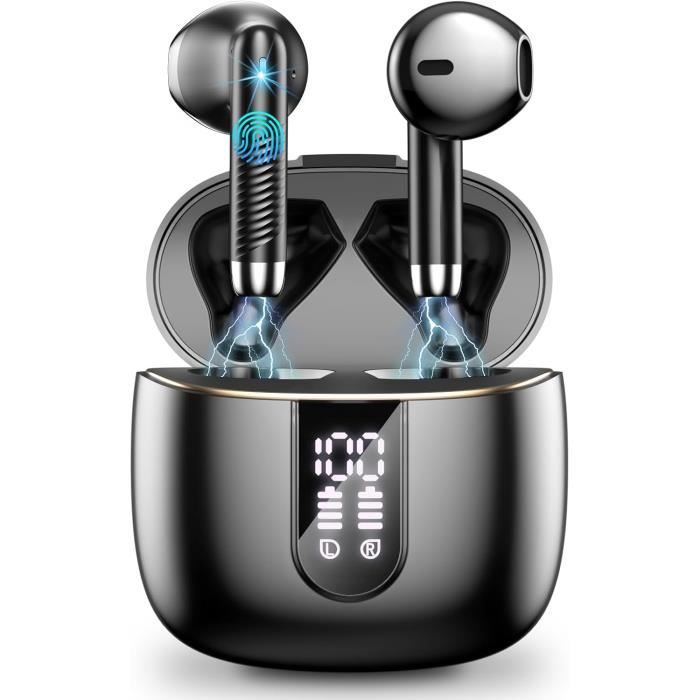 Écouteurs Bluetooth 5.4 Sans Fil - 48h D'autonomie, Réduction De Bruit ENC, étanches IPX7, Contrôle Tactile
