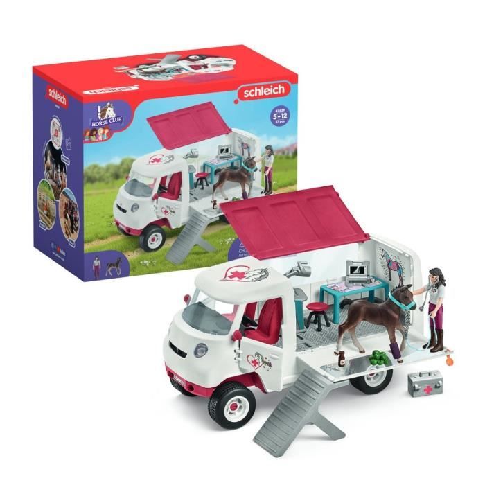 Vétérinaire Mobile avec Poulain Hanovrien, coffret schleich avec kit de radiographie et 1 cheval sch