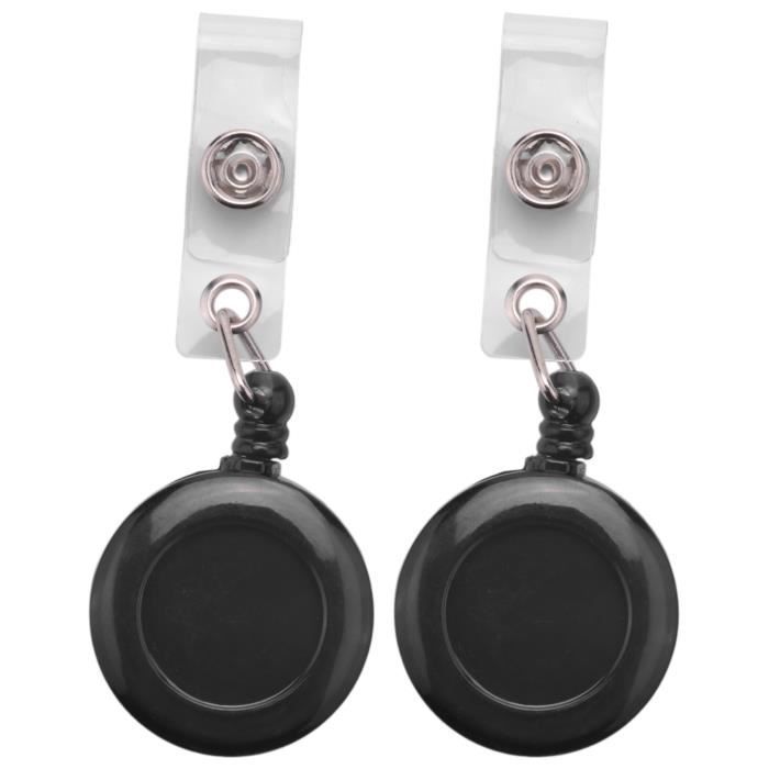 2X Recoil Retractable Yo Yo PorteCles CHAiNE Ceinture Card Holder Clip ID PULL Forfaits de Ski