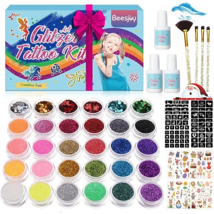 32 Pièces Poudre Brillante, Paillettes Pour Loisirs Creatifs Pour Les Enfants Et Adultes, Utilisé Pour Faire Des Cartes, Des Décorations Festives, Des Masques Décoratifs, Des Adhésifs De Paillettes