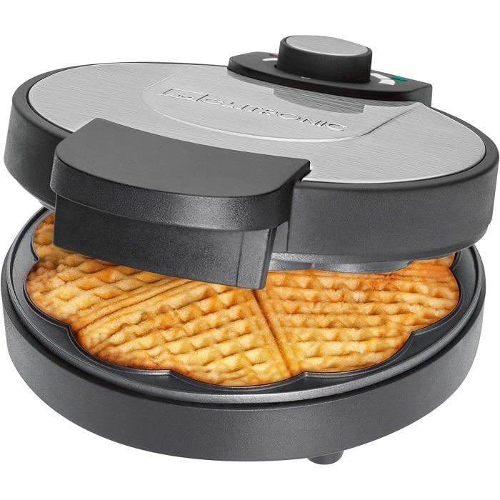 Gaufrier électrique Professionnel 2000W - 2 Moules (10x16.5 Cm) - Thermostat Réglable 50-300°C - Pour Cafétéria, Snack-bar