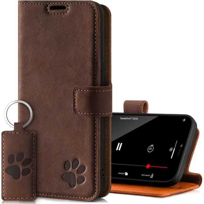 Sac Sacoche Bandoulière Grand Modèle Homme Cuir Véritable(Marron Foncé