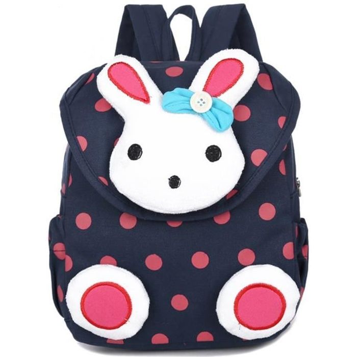 SWAREY Sac A Dos Enfant Fille Maternelle Lapin Bleu Bambin Cher Cartable Maternelle Garderie 1-3ans