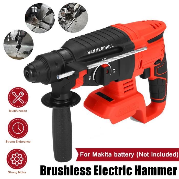 Marteau De Démolition à Essence 52CC - 1900W, Force De Frappe 20-55J - Pour Béton, Roche, Terrassement - Démarrage Manuel