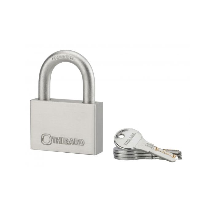Cadenas Rond Disque 70mm En Inox - Avec 2 Clés - Marque Fp Inox - Fabriqué En France