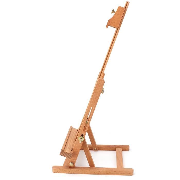 Generic Chevalet de Table Réglable en Bois, Présentoir D'artiste de Studio 0-90 Degrés pour Planche à Dessin, Chevalet de Peinture pour Artistes Artisans, Matériau en Bois de Haute qualité
