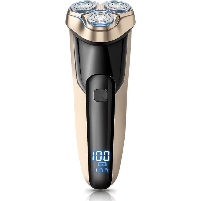 Tondeuse 3D Rechargeable USB Type-C Pour Homme - 3 Lames Rotatives - Rasoir électrique Portable