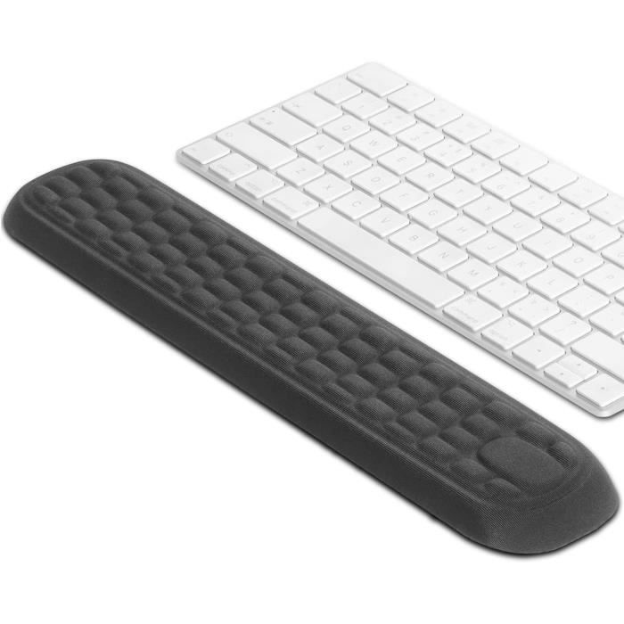 KUOSGM Tapis De Souris Ergonomique Avec Support De Poignet En Mousse à Mémoire De Forme, Soulagement De La Douleur Du Canal Carpien, Repose-poignet Pour Souris (30,5 X 20,3 Cm, Noir