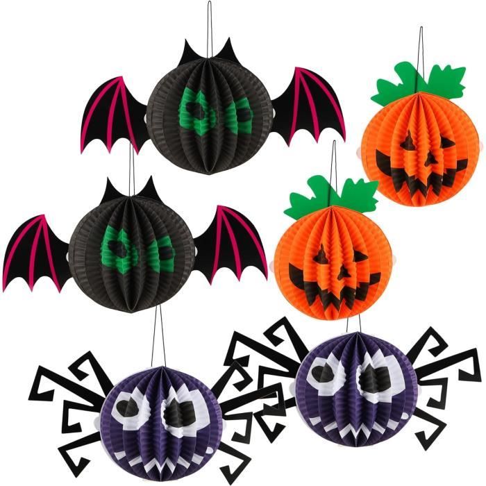 Lanternes Rondes En Papier Halloween X3 - Décoration Intérieure & Extérieure - Rue De La Fête