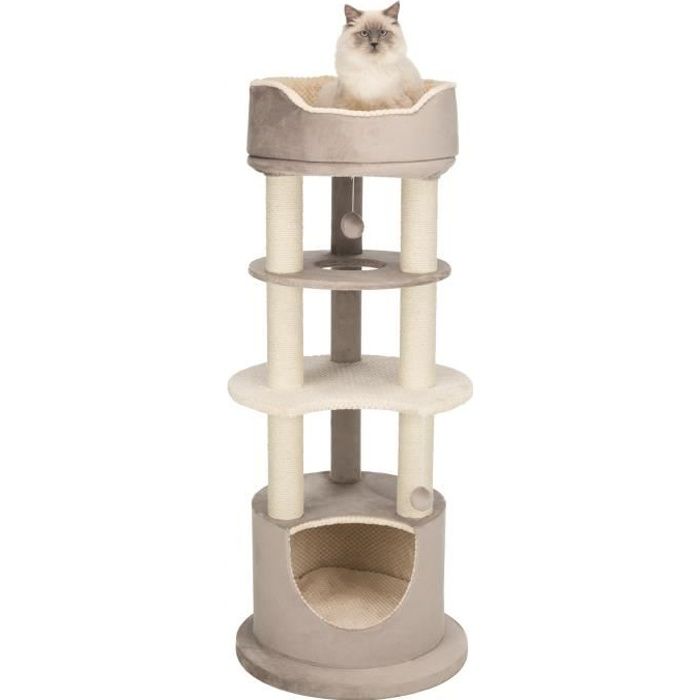 Trixie Arbre A Chat Lavinia 138 Cm Beiges Cappuccino Et Creme Cdiscount Animalerie