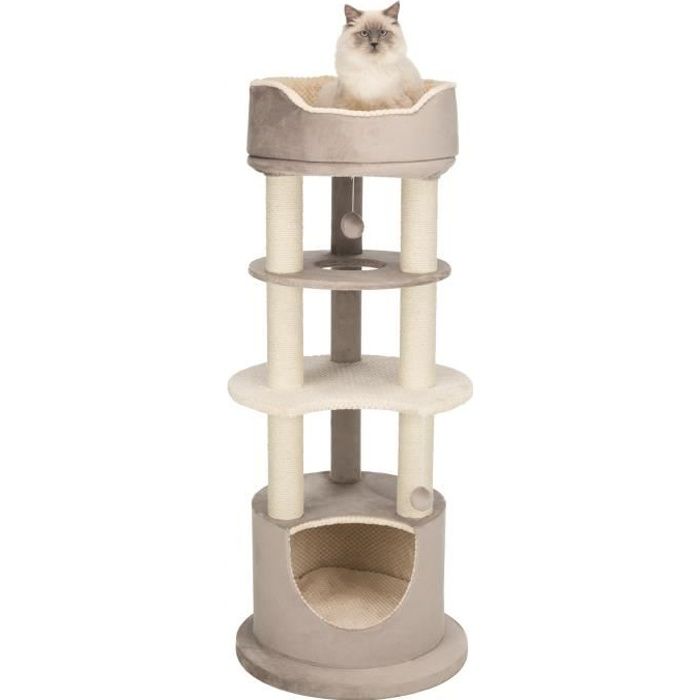 TRIXIE Arbre à chat Lavinia - 138 cm - Beiges cappuccino et crème