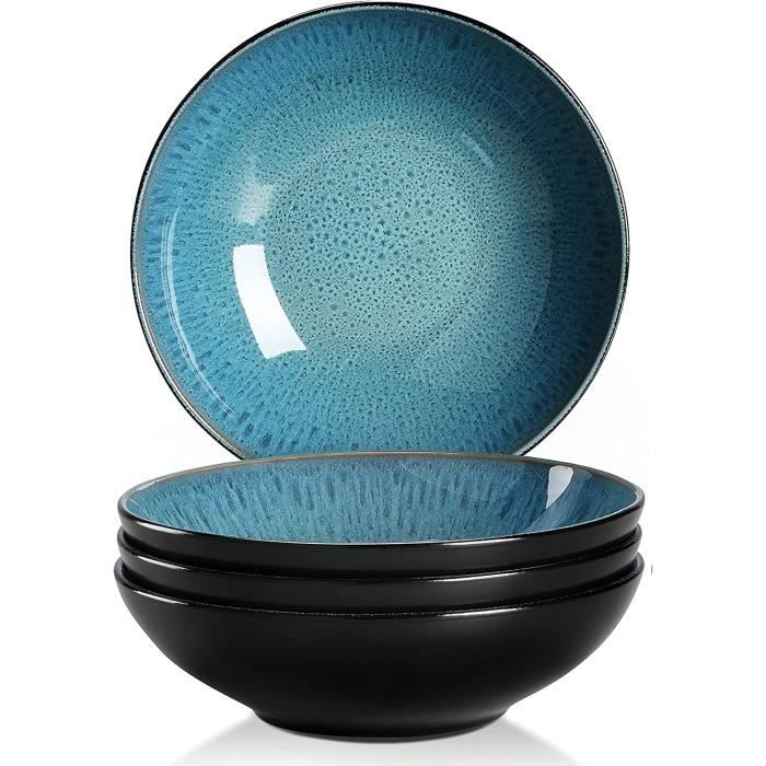 Lot de 6 assiettes creuses noir - Aya | Laguiole Cuisson