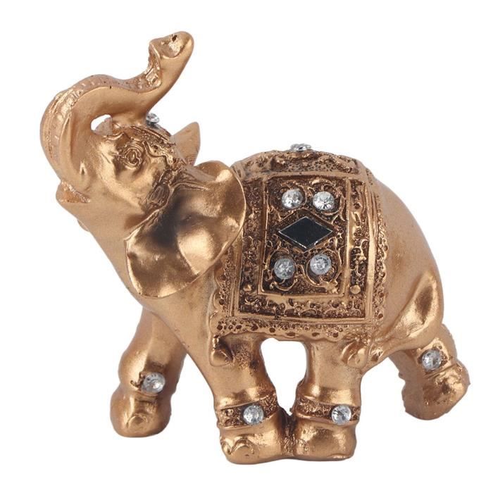 6 Figurines Éléphants En Résine Miniatures - Décoration Maison, Bureau, Jardin - Style Mignon Dessin Animé