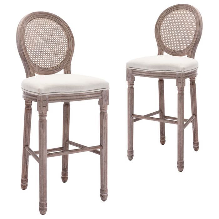 vidaXL Lot de 2 Tabourets de Bar Chaise de Pub Siège de Bistrot Meuble de Salle à Manger Cuisine Salon Maison Intérieur 245352