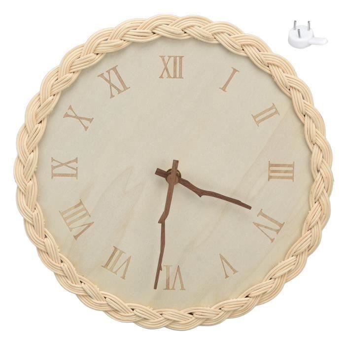Horloge Murale Ronde, Horloge Industrielle Rétro Suspendue Anti-Humidité avec Engrenages de Peinture pour Décoration de Salon, Batterie Non Incluse