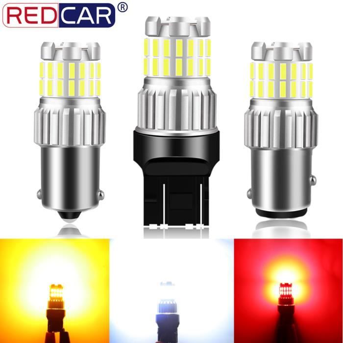 Phares - feux,Rouge-T25 3157 P27-7W--Ampoule LED pour clignotant de voiture,  1 pièce, P21W 1156 BA15S BAU15S PY21W 1157 BAY15D P21-5 - Cdiscount Maison