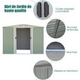 Abri de Jardin en Metal 5,27m² - GOPLUS - 2 Portes Coulissantes/4 Fenêtres - Toit en Pente/Bouches d'Aération - Cabane à Outils-1