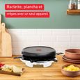 Tefal Appareil à raclette 3-en-1, Plancha, Crêpier, 6 coupelles, Revêtement antiadhésif, Fabriqué en France, Colormania RE151110-1