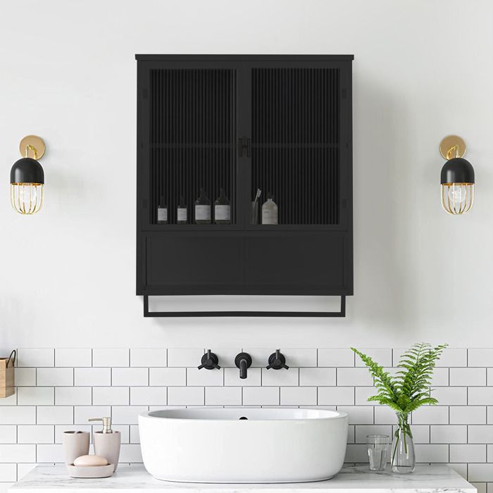 Placard Mural de Salle de Bain Blanc 2 Portes Meuble de Rangement - Ciel & terre Commerce Placard Mural de Salle de Bain Blanc 2 Portes Meuble de Rangement - Ciel & terre Commerce
