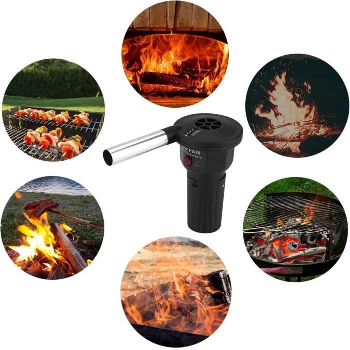 Ventilateur Barbecue Électrique Portable Pilipane - Souffleur Air Allume-Feu Rapide Camping Plein Air