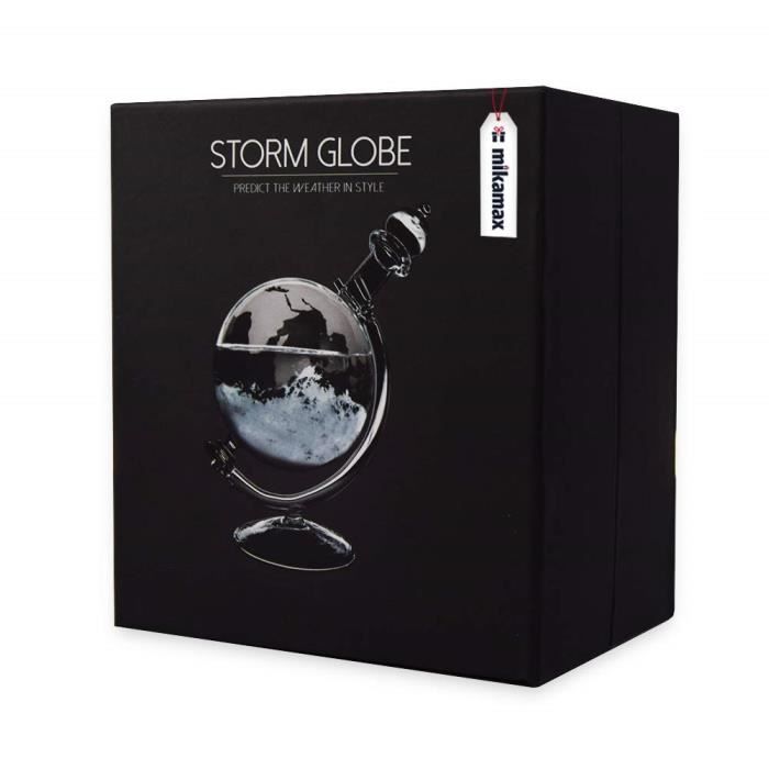 Baromètre de Cristaux, Station Météo Storm Glass Globe avec Roses
