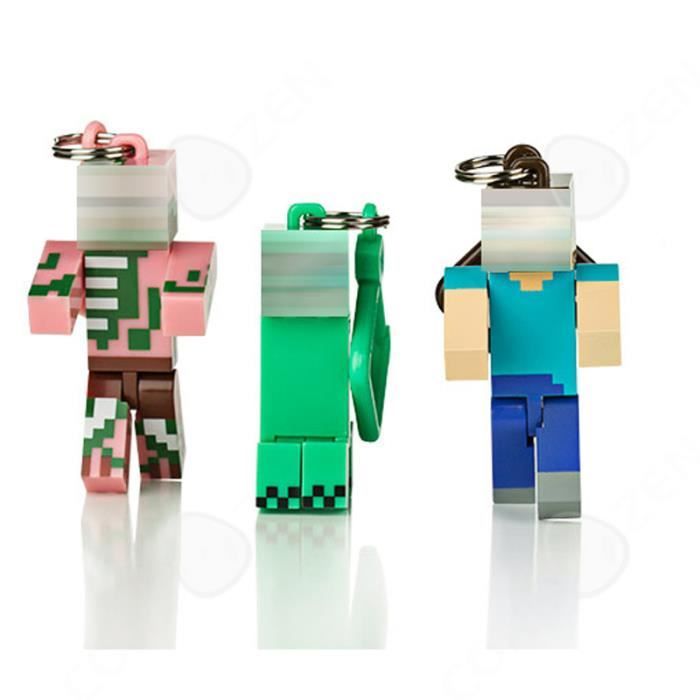 Porte-clés Minecraft Silicone Pixie Crew - 2x2 Multipixels, Personnalisable, Pour Enfants +6 Ans