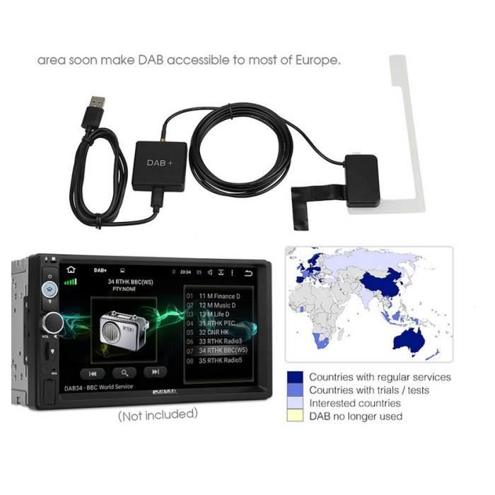 Boîte de Radio numérique DAB + pour voiture, Portable et Durable