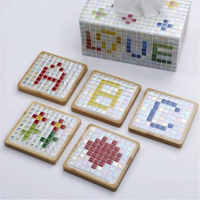 Mosaïque en verre de couleur mélangée à points noirs bon marché pour les fabricants et les fournisseurs de salle de bains - Prix de gros Mosaïque en verre de couleur mélangée à