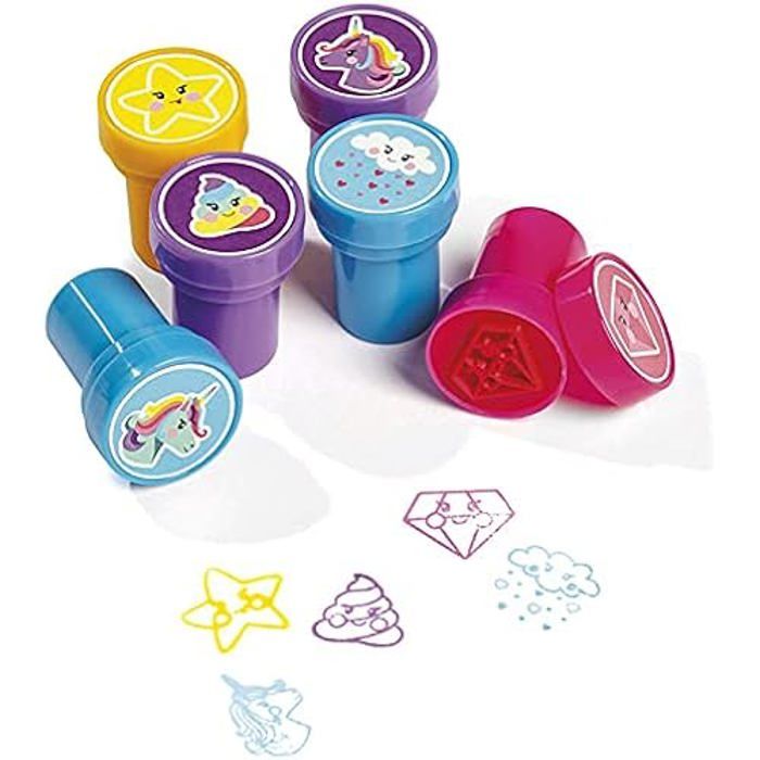 Kesote Lot De 24 Tampons Auto-Encreurs Dinosaures – 10 Motifs – 5 Couleurs – Pour Enfants – Loisirs Créatifs