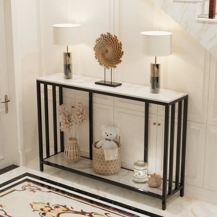 Table console, table d'entrée, 3 niveaux, design Classic X avec tiroir – Planète Déco