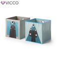 VICCO set de 2 boîtes pliantes 30x30 cm boîte pliante pour enfants boîte de rangement panier étagère 4251421933439-2
