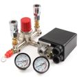 TEMPSA Compresseur d'air Pressostat Pompe + Valve Régulation Pression Contrôle Jauge-2