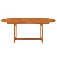 vidaXL Table de jardin 200x100x75 cm Bois d'eucalyptus solide  316068-2