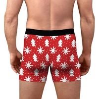 Caleçon De Noël Personnalisé Homme – Microfibre Douce, Motifs Humoristiques – Cadeau Rigolo Pour Fêtes
