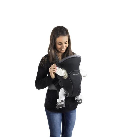 Porte bebe dorsal ou ventral noir Aubert Concept de 0 a 15 kg Cdiscount Puericulture Eveil bebe