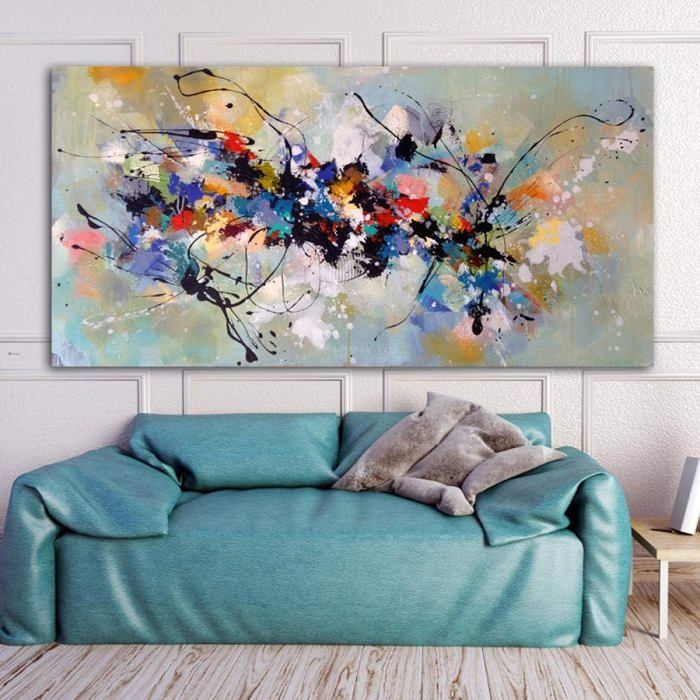 Tableau Déco Impression Sur Verre – Graffiti Moderne – 120x80 Cm – ARTTOR